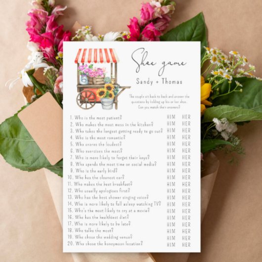 Blume-Warenkorb - Brautparty-Spiel