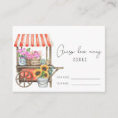 Blume-Warenkorb - Raten Sie mal, wie viele Korken Begleitkarte (Vorderseite)
