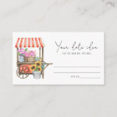 Blume Warenkorb - Vorstellungen Datum Nacht \ Datu Begleitkarte (Vorderseite)