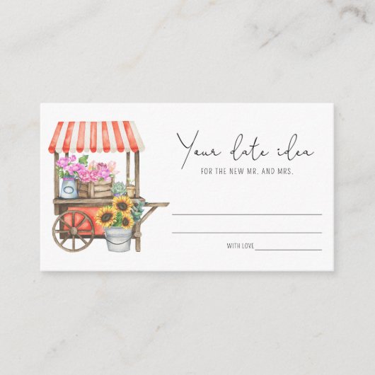 Blume Warenkorb - Vorstellungen Datum Nacht \ Datu Begleitkarte (Vorderseite)