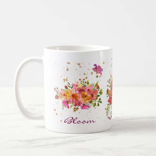 Blume Wasser Farbe Helle Gold Tasse Kaffee (Links)