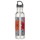 Blume Wasser Flasche Edelstahlflasche (Rückseite)