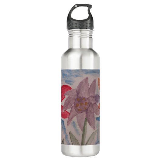 Blume Wasser Flasche Edelstahlflasche (Vorderseite)