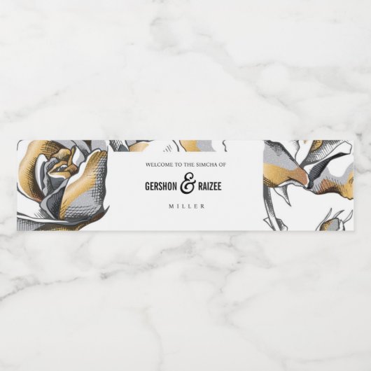 Blume Wasser Flasche Wasserflaschenetikett (Einzelnes Label)