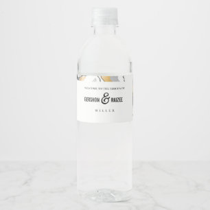 Blume Wasser Flasche Wasserflaschenetikett