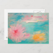 Blume Wasser Postkarte (Vorne/Hinten)
