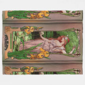 Blume Wasser von Élisabeth Sonrel Fleecedecke (Vorderseite (Horizontal))