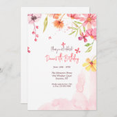 Blume Wasserfall Einladung (Vorne/Hinten)