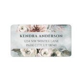 Blume Wasserfarbe Adressaufkleber (Vorne)