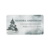 Blume Wasserfarbe Adressaufkleber (Vorne)