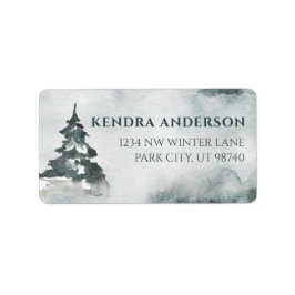 Blume Wasserfarbe Adressaufkleber