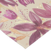 Blume Wasserfarbe Burgund Bronze Gold Großer Tischläufer (Ecke)