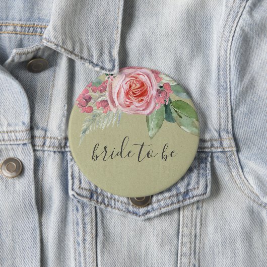 Blume WASSERFARBE Button (Beispiel)