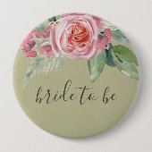 Blume WASSERFARBE Button (Vorderseite)