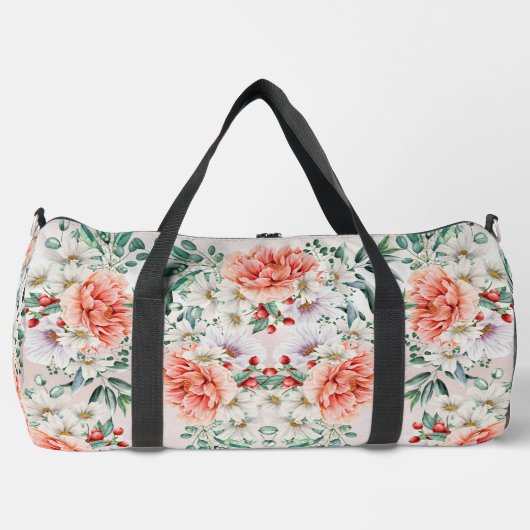 Blume Wasserfarbe Duffle Bag (Vorderseite)