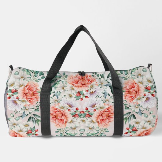 Blume Wasserfarbe Duffle Bag (Rückseite)