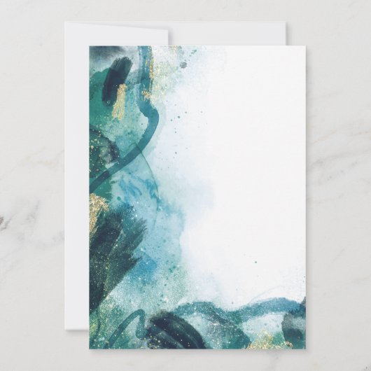 Blume Wasserfarbe Einladung (Rückseite)