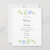 Blume Wasserfarbe Einladung (Vorderseite)