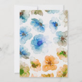 Blume Wasserfarbe Elegante Hochzeit im Herbst Einladung (Rückseite)