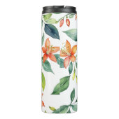 Blume Wasserfarbe Elegante Hübsch Personalisiert Thermosbecher (Rückseite)