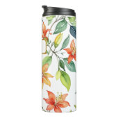 Blume Wasserfarbe Elegante Hübsch Personalisiert Thermosbecher (Nach rechts gedreht)