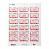 Blume Wasserfarbe Elegante Rücksendeadresse Adressaufkleber (Vorne)