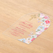 Blume Wasserfarbe Erste Kommune Acryleinladungen (Ablage )