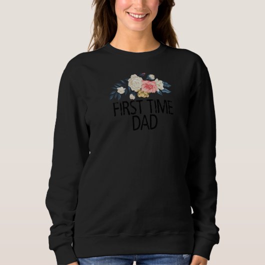 Blume Wasserfarbe Erstmalige Vater Sweatshirt (Vorderseite)