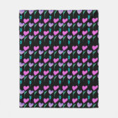 Blume Wasserfarbe Gemustert Valentine Fleecedecke (Vorderseite)