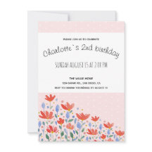 Blume Wasserfarbe in süß-rot und blau