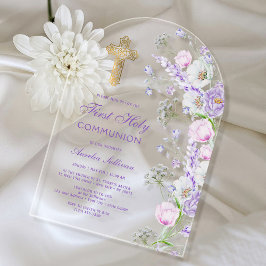 Blume Wasserfarbe Lilac Arch Erste Kommune Acryleinladungen