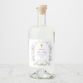 Blume Wasserfarbe Lilac Arch Erste Kommune Alkoholflaschenetikett