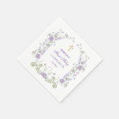 Blume Wasserfarbe Lilac Arch Erste Kommune Serviette (Ecke)
