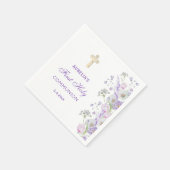 Blume Wasserfarbe Lilac Erste Kommune Serviette (Ecke)