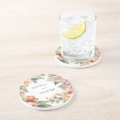 Blume Wasserfarbe Minimales Brautparty Getränkeuntersetzer (Seite)