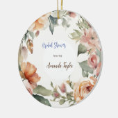 Blume Wasserfarbe Minimales Brautparty Keramik Ornament (Links)