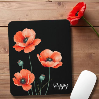 Blume Wasserfarbe Mohnart Name Blumenmousepad Mousepad