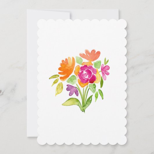 Blume Wasserfarbe Ostern Abendessen Party Einladun Einladung (Rückseite)