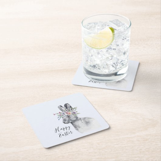 Blume Wasserfarbe Ostern Rechteckiger Pappuntersetzer (Vor Ort)