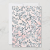 Blume Wasserfarbe Rosa Hochzeit Einladung (Rückseite)