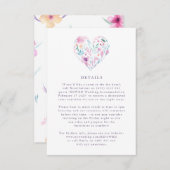 Blume Wasserfarbe RSVP Karte (Vorne/Hinten)