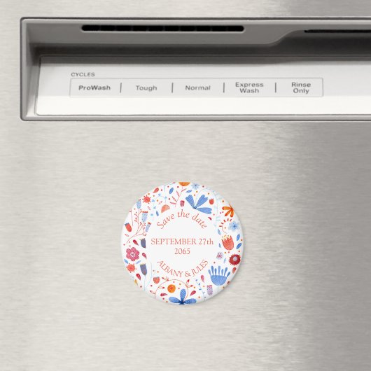 Blume Wasserfarbe Save the Date Magnet (In Situ (Geschirrspüler))