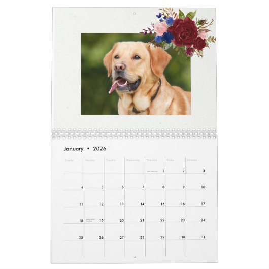 Blume Wasserfarbe Schönes Foto Kalender (Jan 2026)