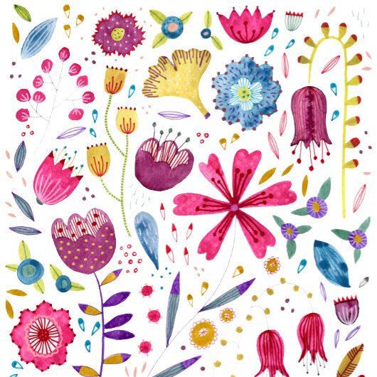 Blume Wasserfarbe speichern Zeitschrift Magnet