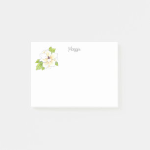 Blume Wasserfarbe und Pen Magnolia Post-it Klebezettel