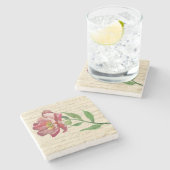 Blume Wasserfarbe Untersetzer (Seitenansicht)