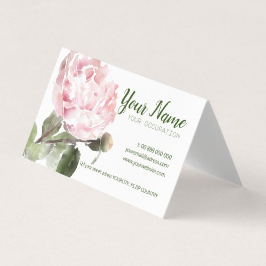 Blume WASSERFARBE Visitenkarten (Vorderseite)