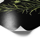 Blume Wasserfarbe Weißer Kosmos Botanische Malerei Fotodruck (Ecke)