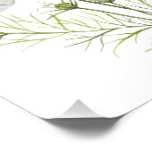 Blume Wasserfarbe Weißer Kosmos Botanische Malerei Fotodruck (Ecke)