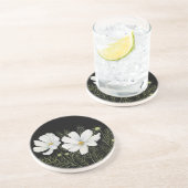 Blume Wasserfarbe Weißer Kosmos Botanische Malerei Getränkeuntersetzer (Seite)